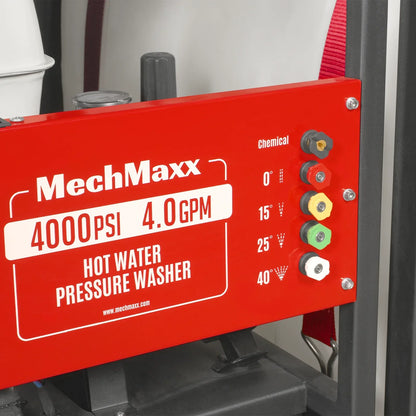 4000 PSI 4 GPM HONDA E-Start Engine Hot Water Pressure Washer Skid Mounted with 175 Gal Tank,  HPW40HT