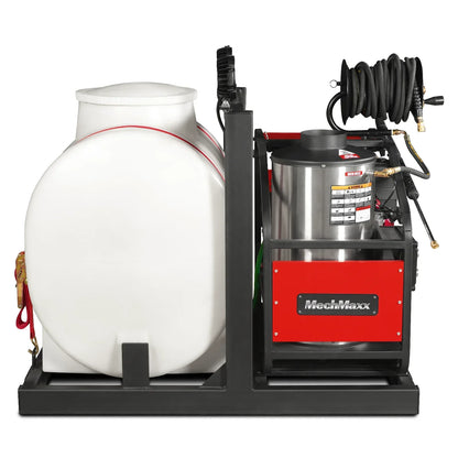 4000 PSI 4 GPM HONDA E-Start Engine Hot Water Pressure Washer Skid Mounted with 175 Gal Tank,  HPW40HT