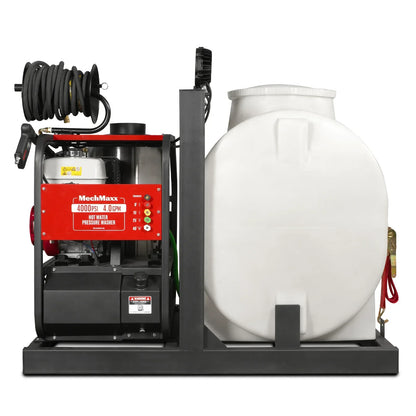 4000 PSI 4 GPM HONDA E-Start Engine Hot Water Pressure Washer Skid Mounted with 175 Gal Tank,  HPW40HT
