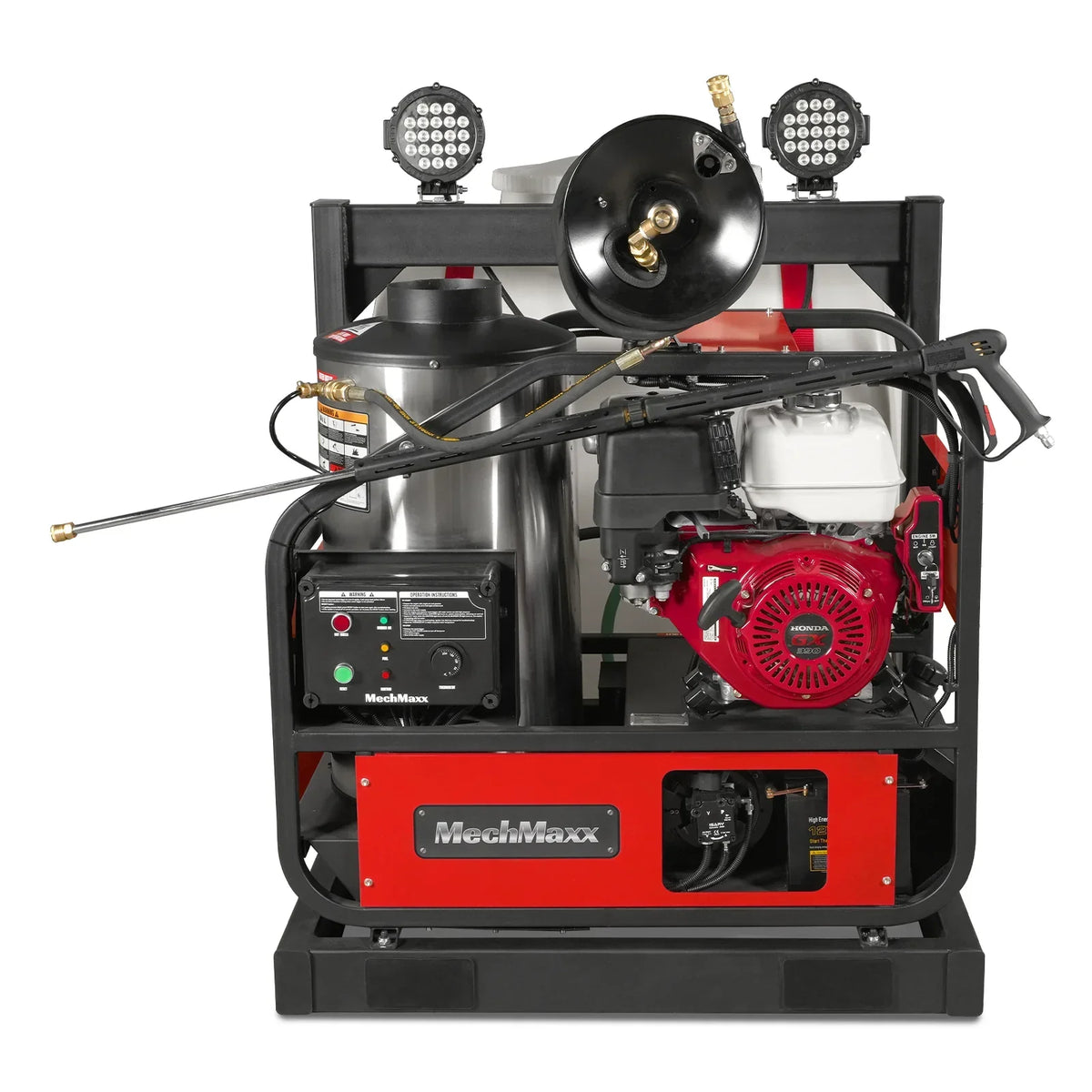 4000 PSI 4 GPM HONDA E-Start Engine Hot Water Pressure Washer Skid Mounted with 175 Gal Tank,  HPW40HT