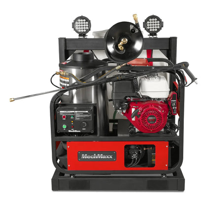 4000 PSI 4 GPM HONDA E-Start Engine Hot Water Pressure Washer Skid Mounted with 175 Gal Tank,  HPW40HT