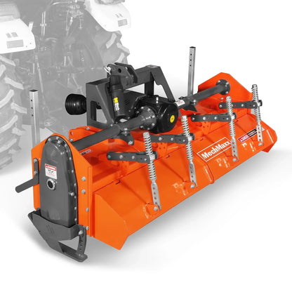80 in Heavy Duty Rotary Tiller,  3 Point Hitch Cat.2,  Gear Drive,  PTO Shaft Included with Slip Clutch,  40-80 HP,  HRT80