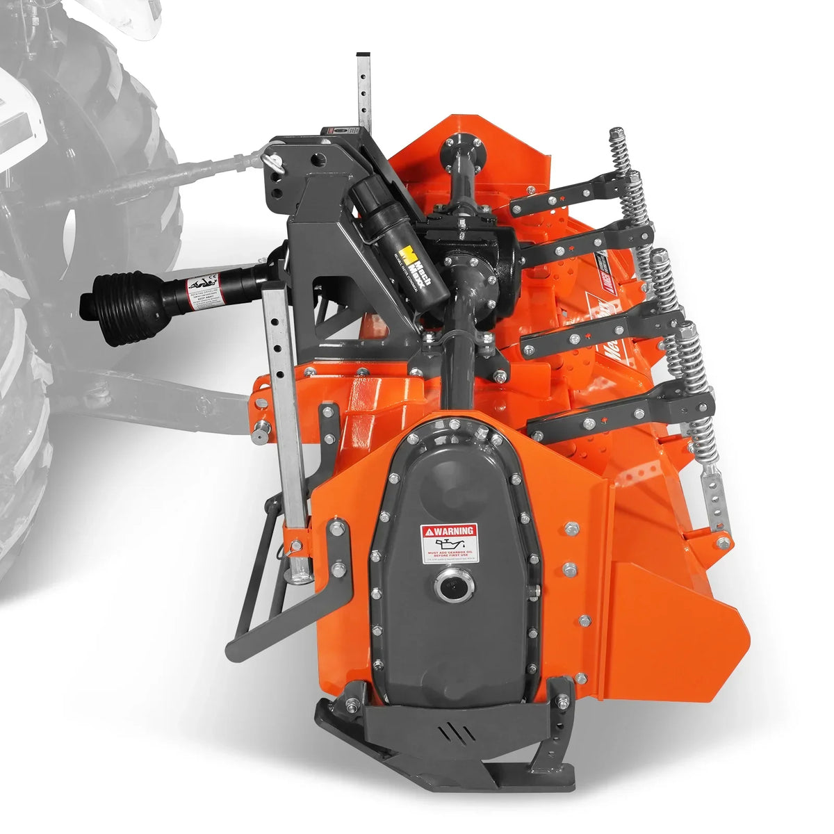 80 in Heavy Duty Rotary Tiller,  3 Point Hitch Cat.2,  Gear Drive,  PTO Shaft Included with Slip Clutch,  40-80 HP,  HRT80