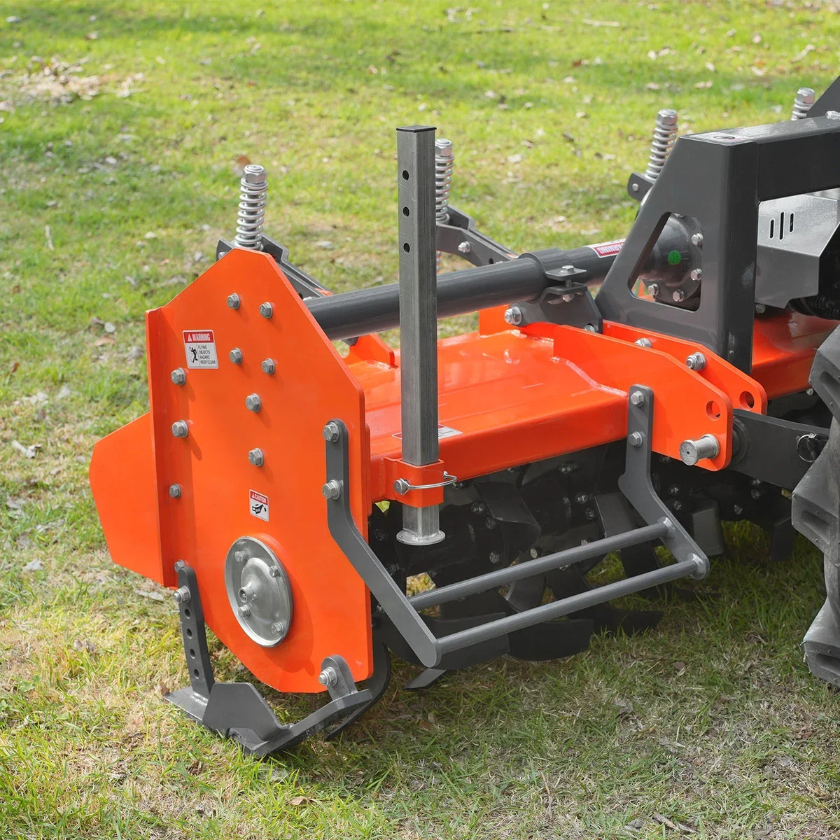80 in Heavy Duty Rotary Tiller,  3 Point Hitch Cat.2,  Gear Drive,  PTO Shaft Included with Slip Clutch,  40-80 HP,  HRT80