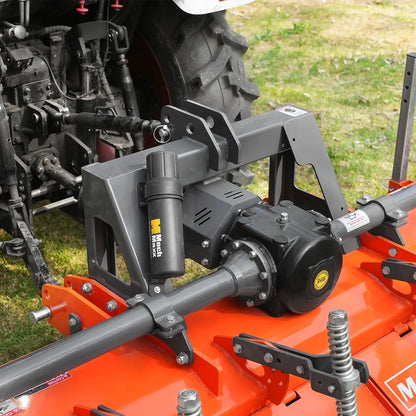 80 in Heavy Duty Rotary Tiller,  3 Point Hitch Cat.2,  Gear Drive,  PTO Shaft Included with Slip Clutch,  40-80 HP,  HRT80