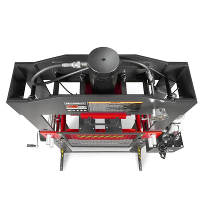 75 Ton H-Frame Electric Hydraulic Shop Press with Hand Winch, 110V Motor, Fully Welded Steel Frame, Safety Guard, HSP75E