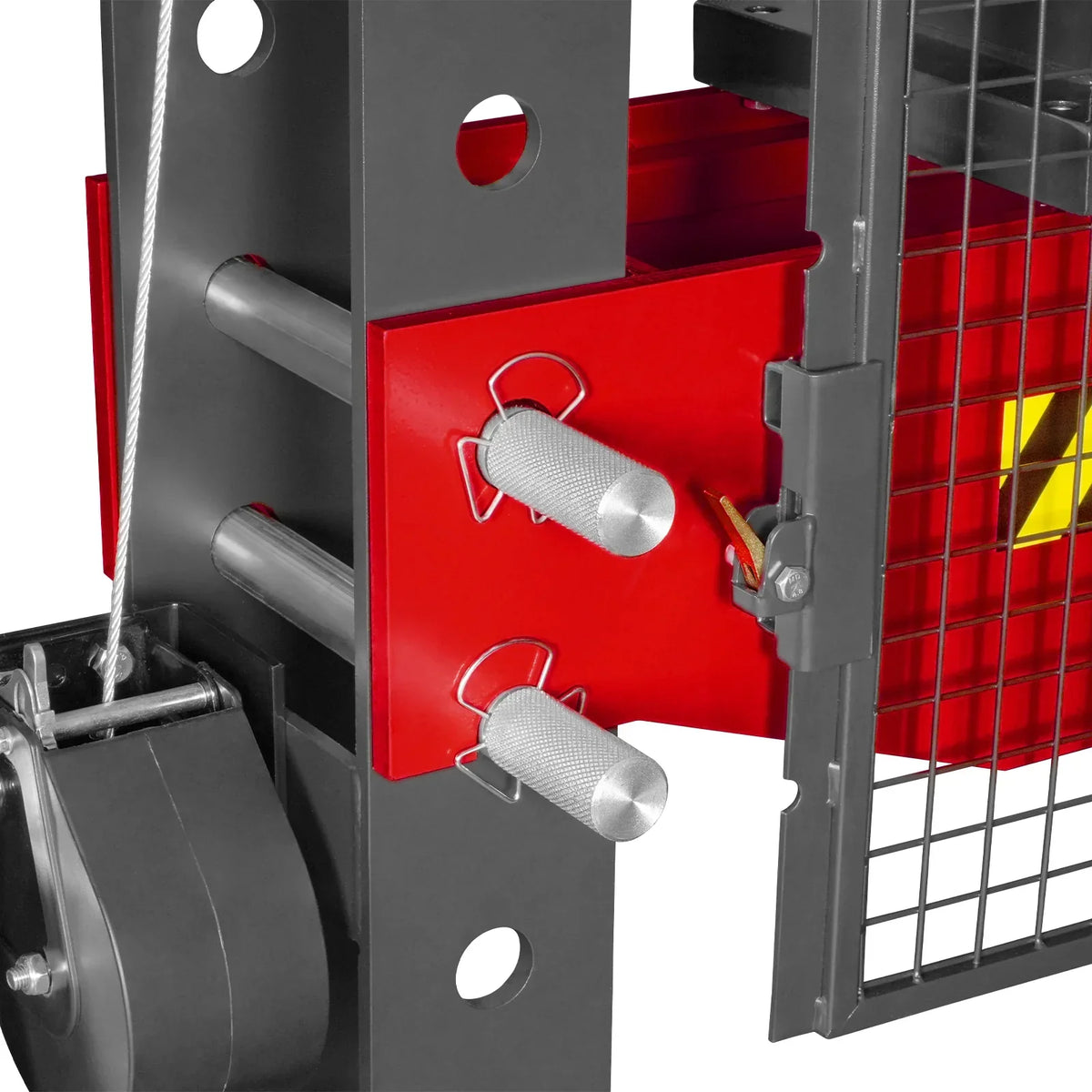 75 Ton H-Frame Electric Hydraulic Shop Press with Hand Winch, 110V Motor, Fully Welded Steel Frame, Safety Guard, HSP75E