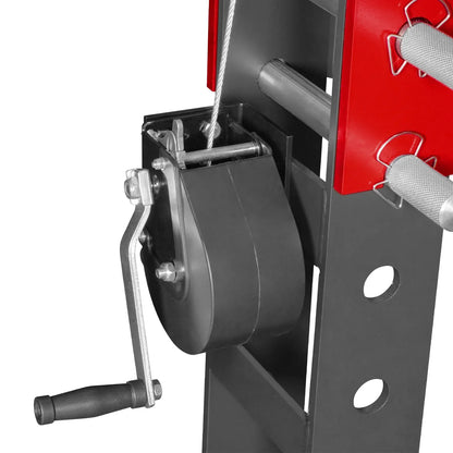 75 Ton H-Frame Electric Hydraulic Shop Press with Hand Winch, 110V Motor, Fully Welded Steel Frame, Safety Guard, HSP75E