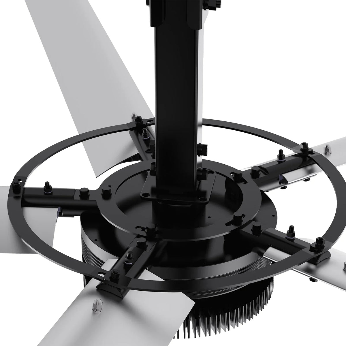 24FT HVLS Industrial Ceiling Fan 208-240V 1Ph - Energy Efficient Large Area Air Circulation Fan for Warehouses & Factories,  24FT1PH