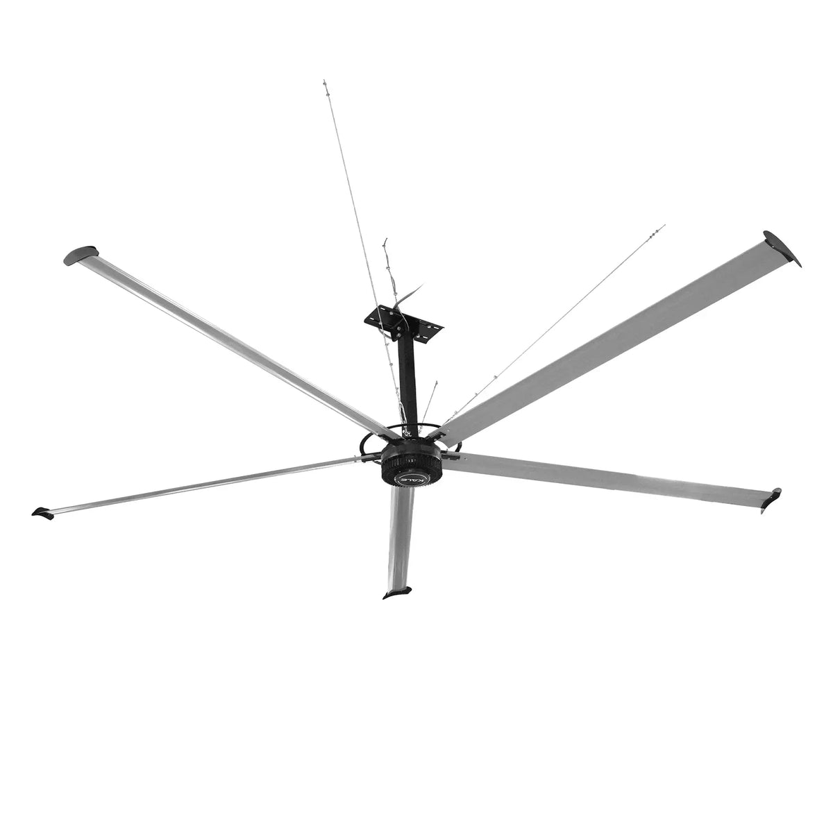 24FT HVLS Industrial Ceiling Fan 208-240V 1Ph - Energy Efficient Large Area Air Circulation Fan for Warehouses & Factories,  24FT1PH