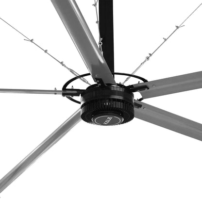 24FT HVLS Industrial Ceiling Fan 208-240V 3Ph - Energy Efficient Large Area Air Circulation for Fan Warehouses & Factories,  24FT3PH