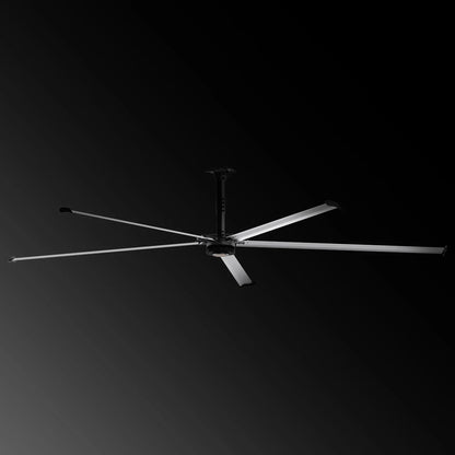 24FT HVLS Industrial Ceiling Fan 208-240V 3Ph - Energy Efficient Large Area Air Circulation for Fan Warehouses & Factories,  24FT3PH