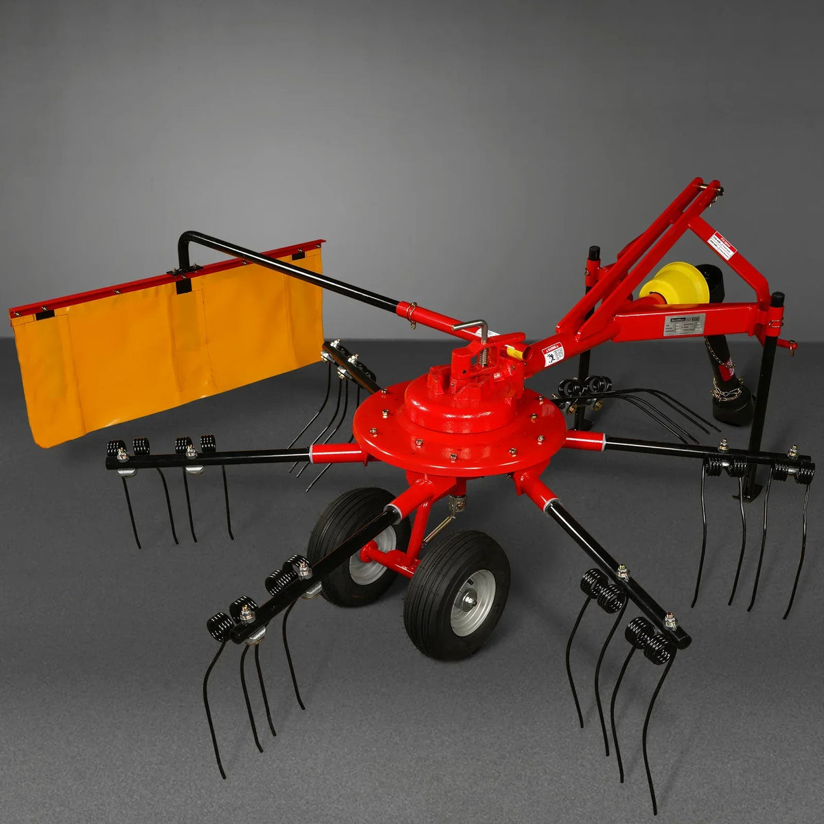 100" Mechmaxx 3-Point Hitch 6 Rotary Pull-Type Hay Rake Tedder ,  15-50Hp ,  HT100
