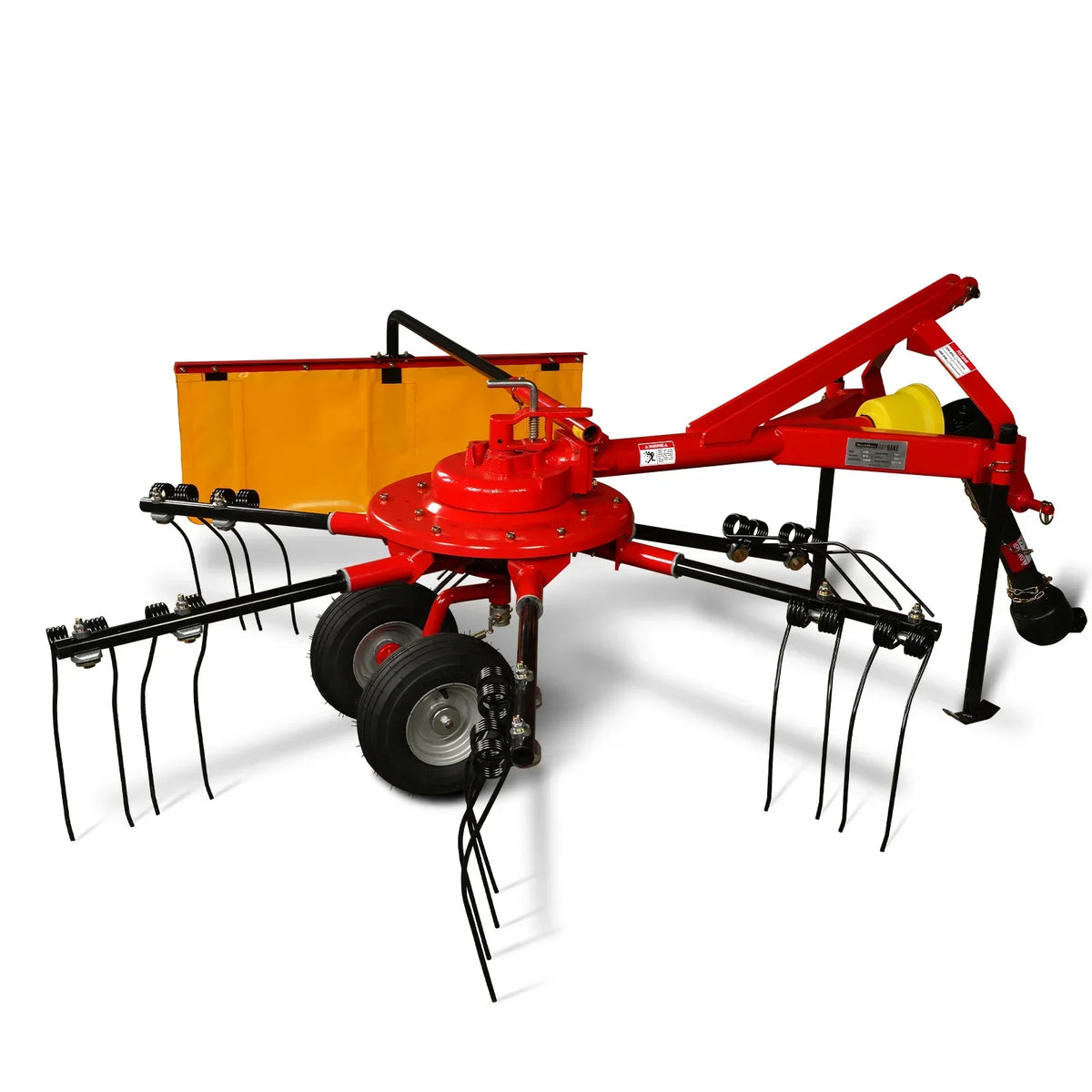 100" Mechmaxx 3-Point Hitch 6 Rotary Pull-Type Hay Rake Tedder ,  15-50Hp ,  HT100