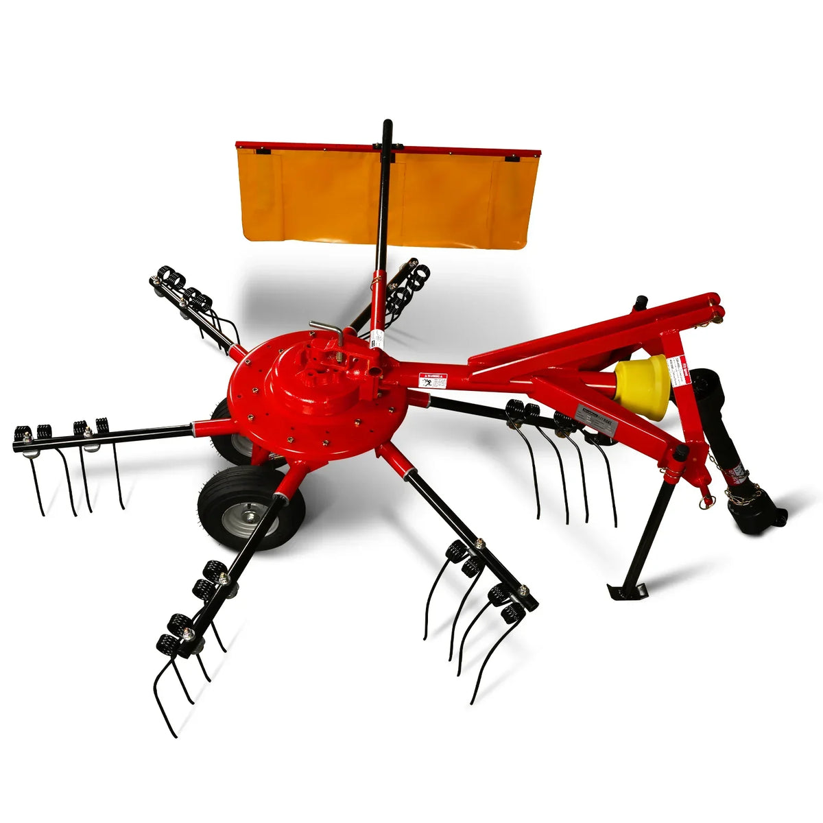 100" Mechmaxx 3-Point Hitch 6 Rotary Pull-Type Hay Rake Tedder ,  15-50Hp ,  HT100