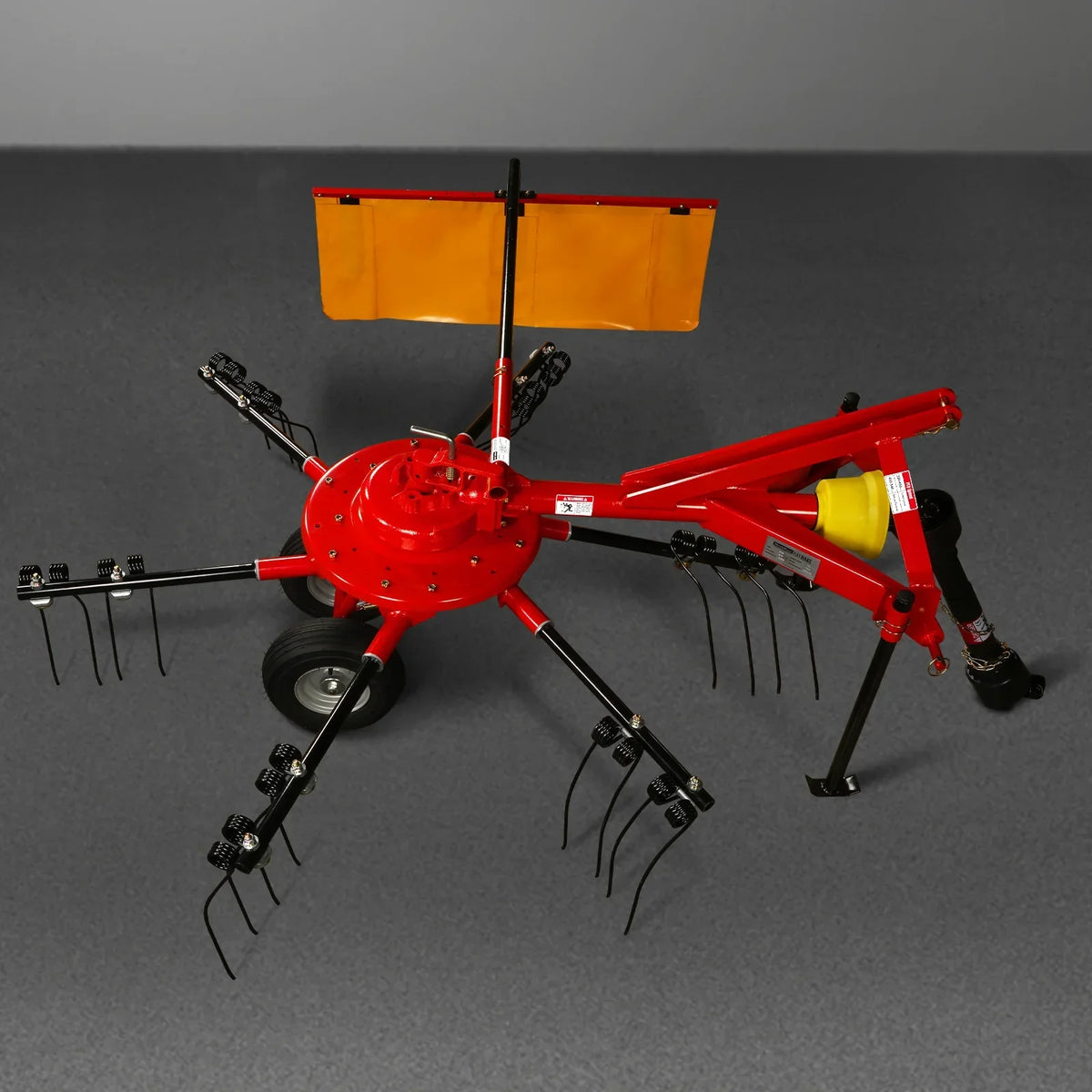100" Mechmaxx 3-Point Hitch 6 Rotary Pull-Type Hay Rake Tedder ,  15-50Hp ,  HT100