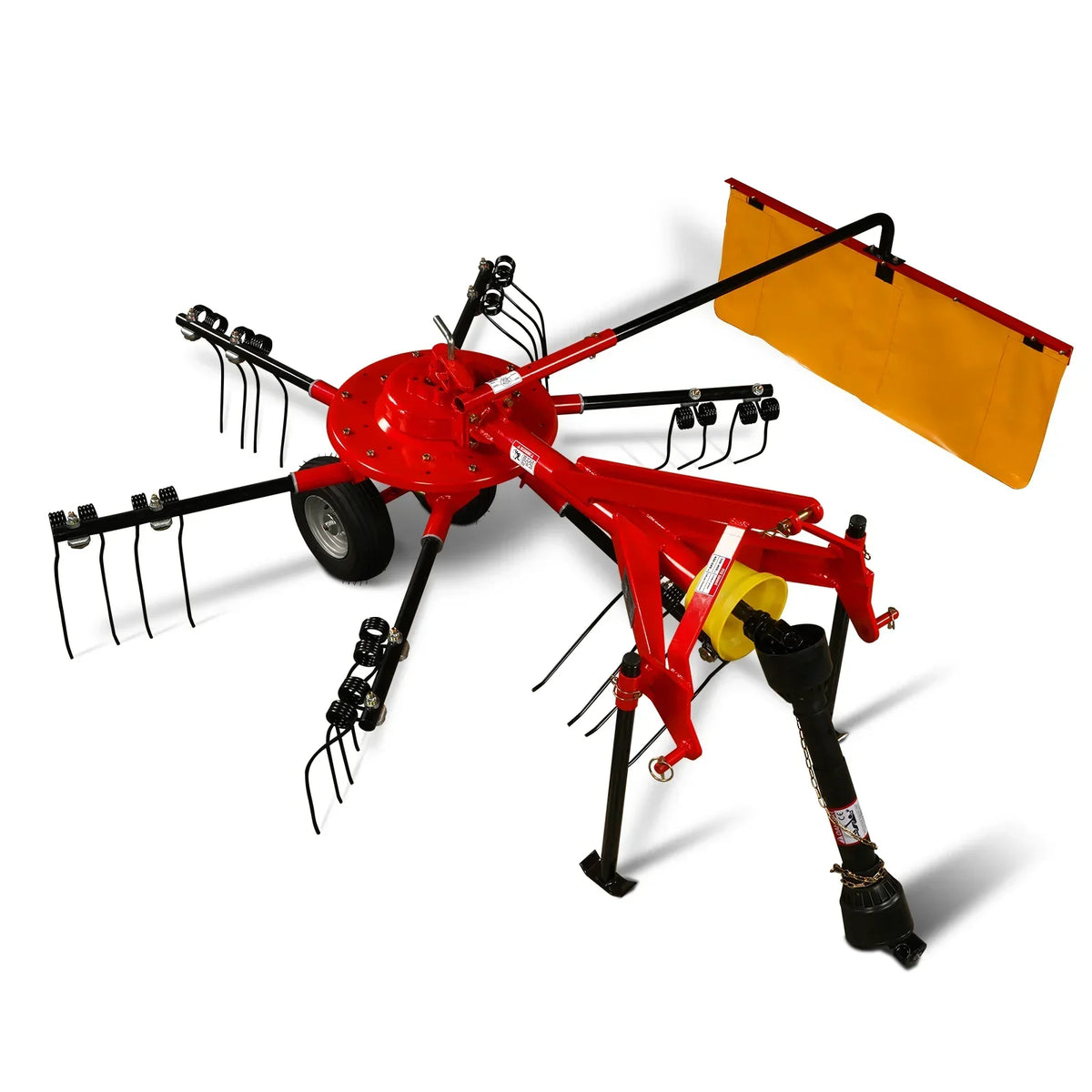 100" Mechmaxx 3-Point Hitch 6 Rotary Pull-Type Hay Rake Tedder ,  15-50Hp ,  HT100
