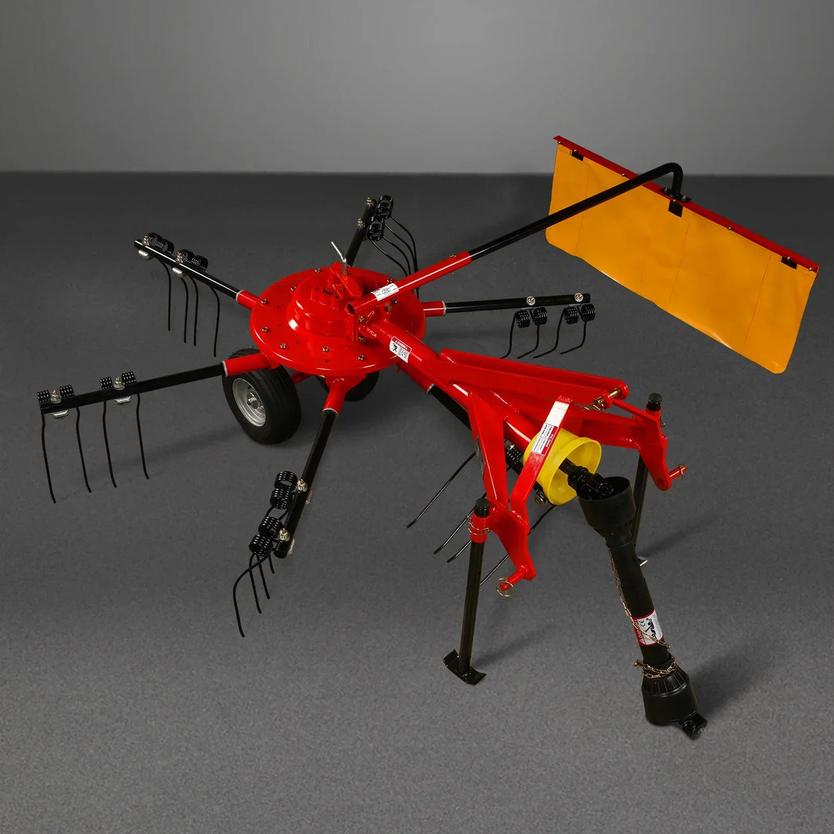 100" Mechmaxx 3-Point Hitch 6 Rotary Pull-Type Hay Rake Tedder ,  15-50Hp ,  HT100