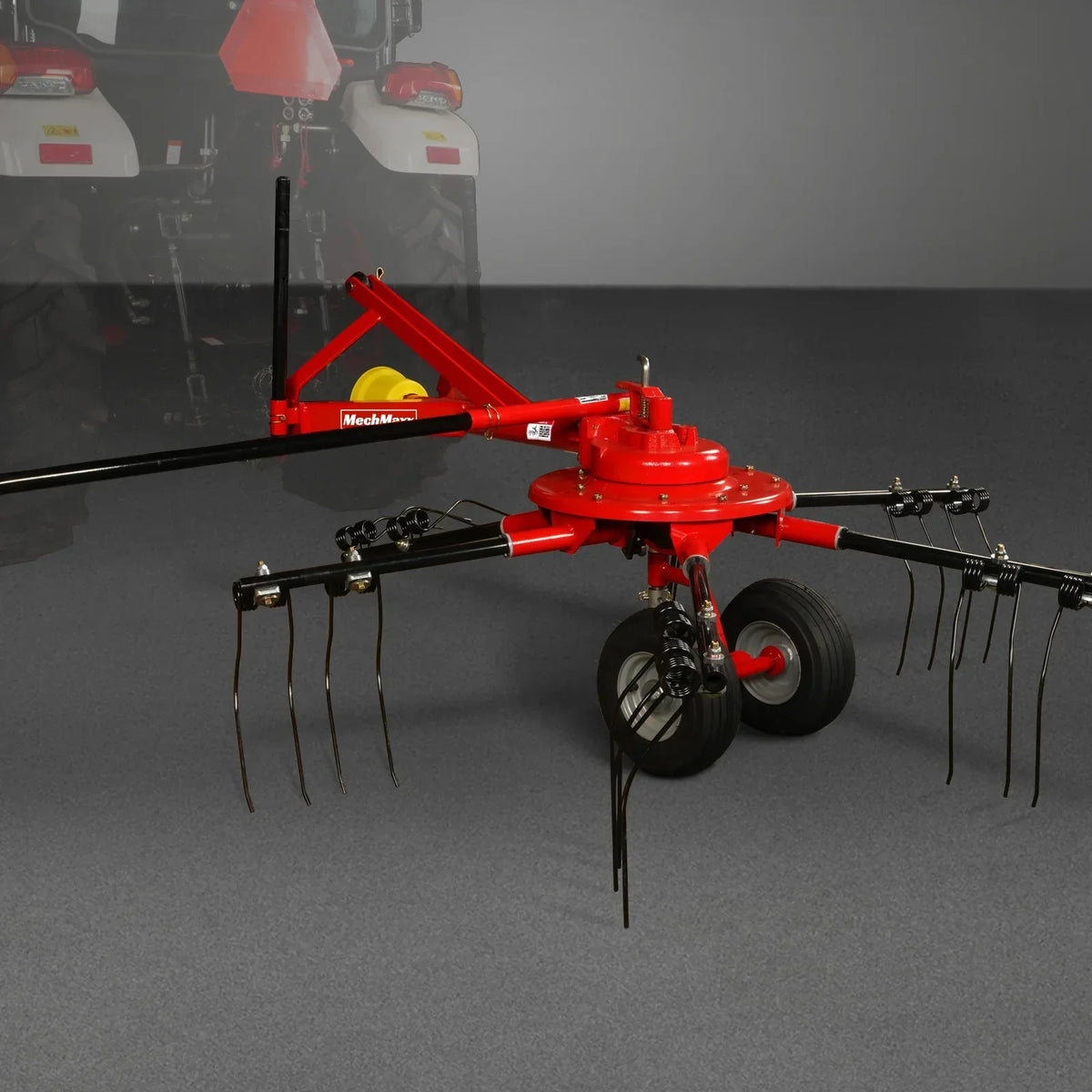 100" Mechmaxx 3-Point Hitch 6 Rotary Pull-Type Hay Rake Tedder ,  15-50Hp ,  HT100
