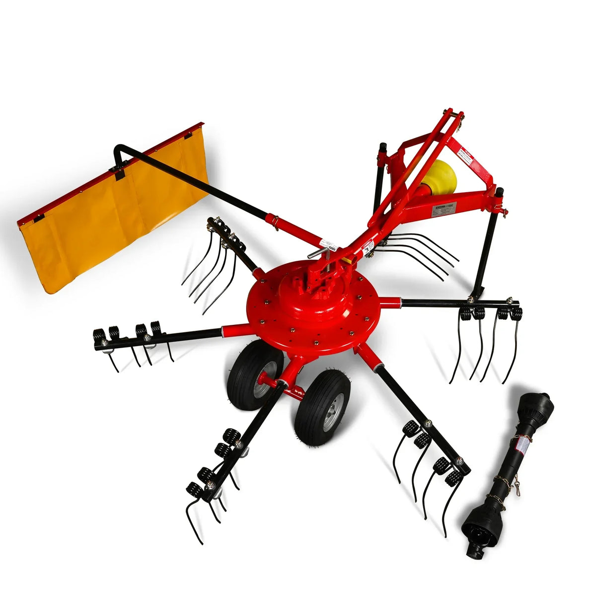 100" Mechmaxx 3-Point Hitch 6 Rotary Pull-Type Hay Rake Tedder ,  15-50Hp ,  HT100