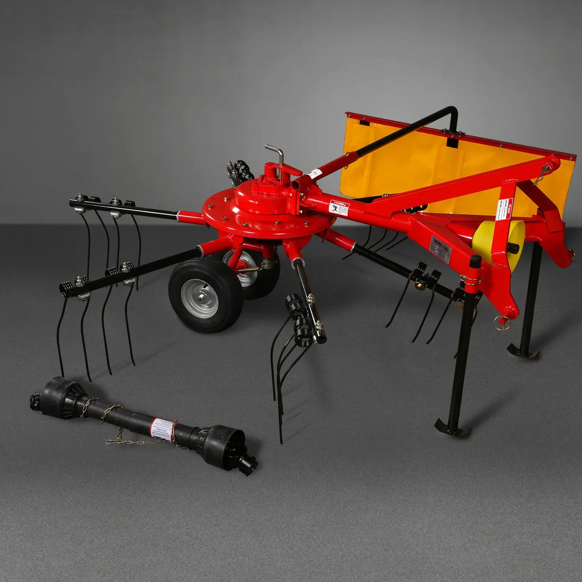 100" Mechmaxx 3-Point Hitch 6 Rotary Pull-Type Hay Rake Tedder ,  15-50Hp ,  HT100