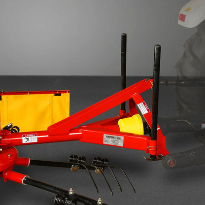 100" Mechmaxx 3-Point Hitch 6 Rotary Pull-Type Hay Rake Tedder ,  15-50Hp ,  HT100