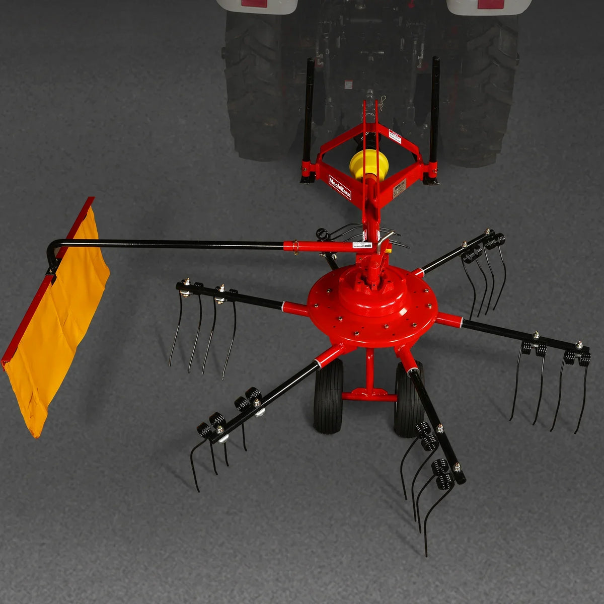 100" Mechmaxx 3-Point Hitch 6 Rotary Pull-Type Hay Rake Tedder ,  15-50Hp ,  HT100