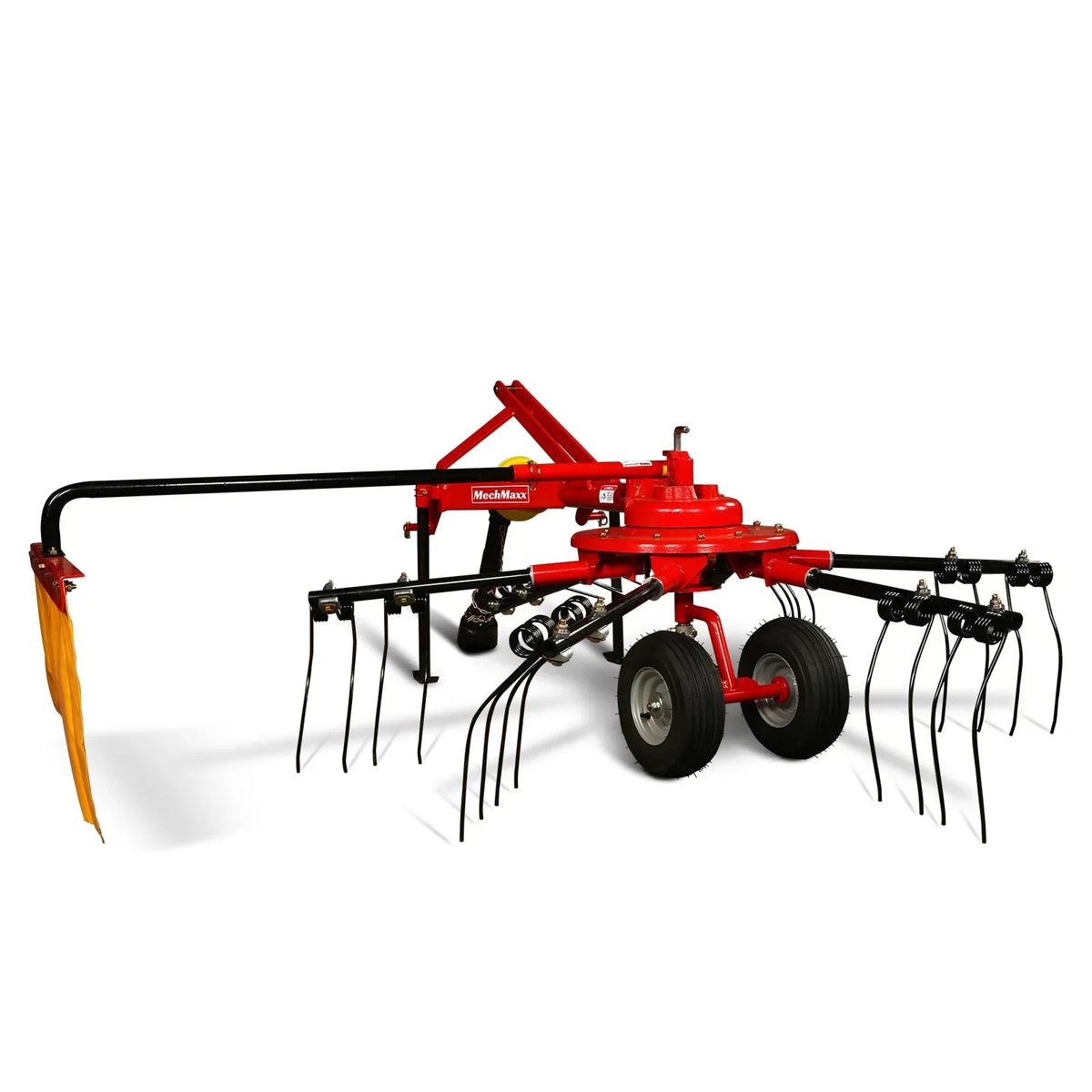 100" Mechmaxx 3-Point Hitch 6 Rotary Pull-Type Hay Rake Tedder ,  15-50Hp ,  HT100