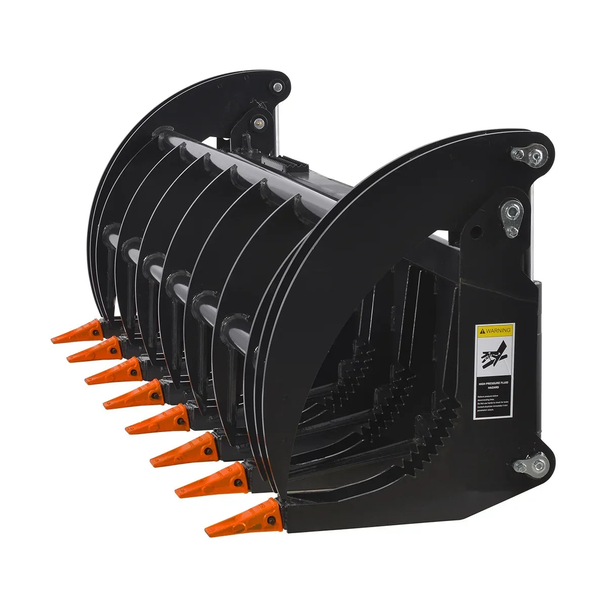 78” Skid Steer Heavy Root Rake Grapple Attachment,52in Jaw Opening , HGG-78