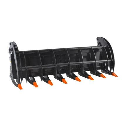 78” Skid Steer Heavy Root Rake Grapple Attachment,52in Jaw Opening , HGG-78