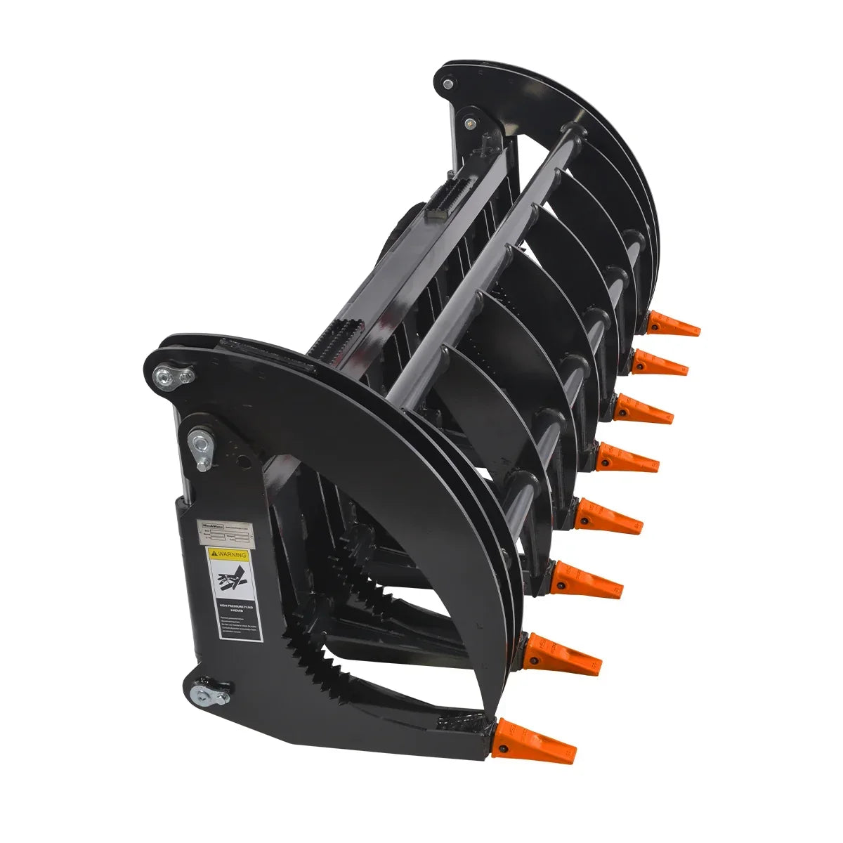 78” Skid Steer Heavy Root Rake Grapple Attachment,52in Jaw Opening , HGG-78