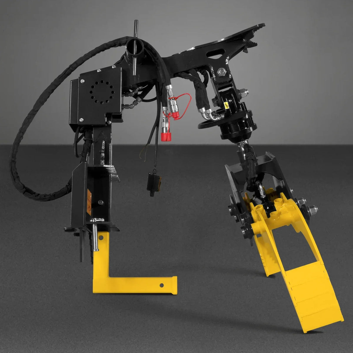 59" Multi-purpose Hydraulic Rotating Log Grapple For Mini Skid Steer, 1500lbs Lift Capacity, 360° Rotational Ability