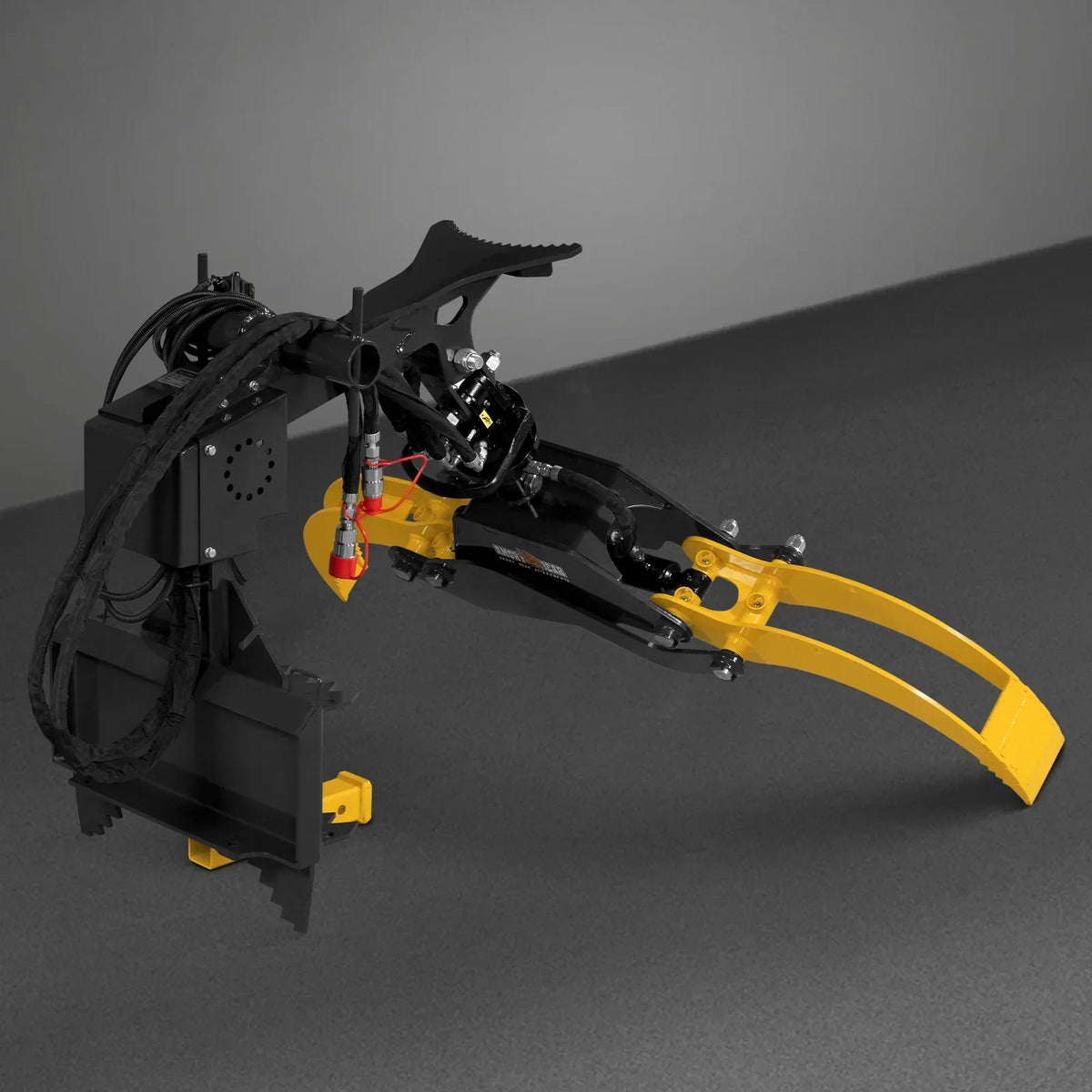 59" Multi-purpose Hydraulic Rotating Log Grapple For Mini Skid Steer, 1500lbs Lift Capacity, 360° Rotational Ability