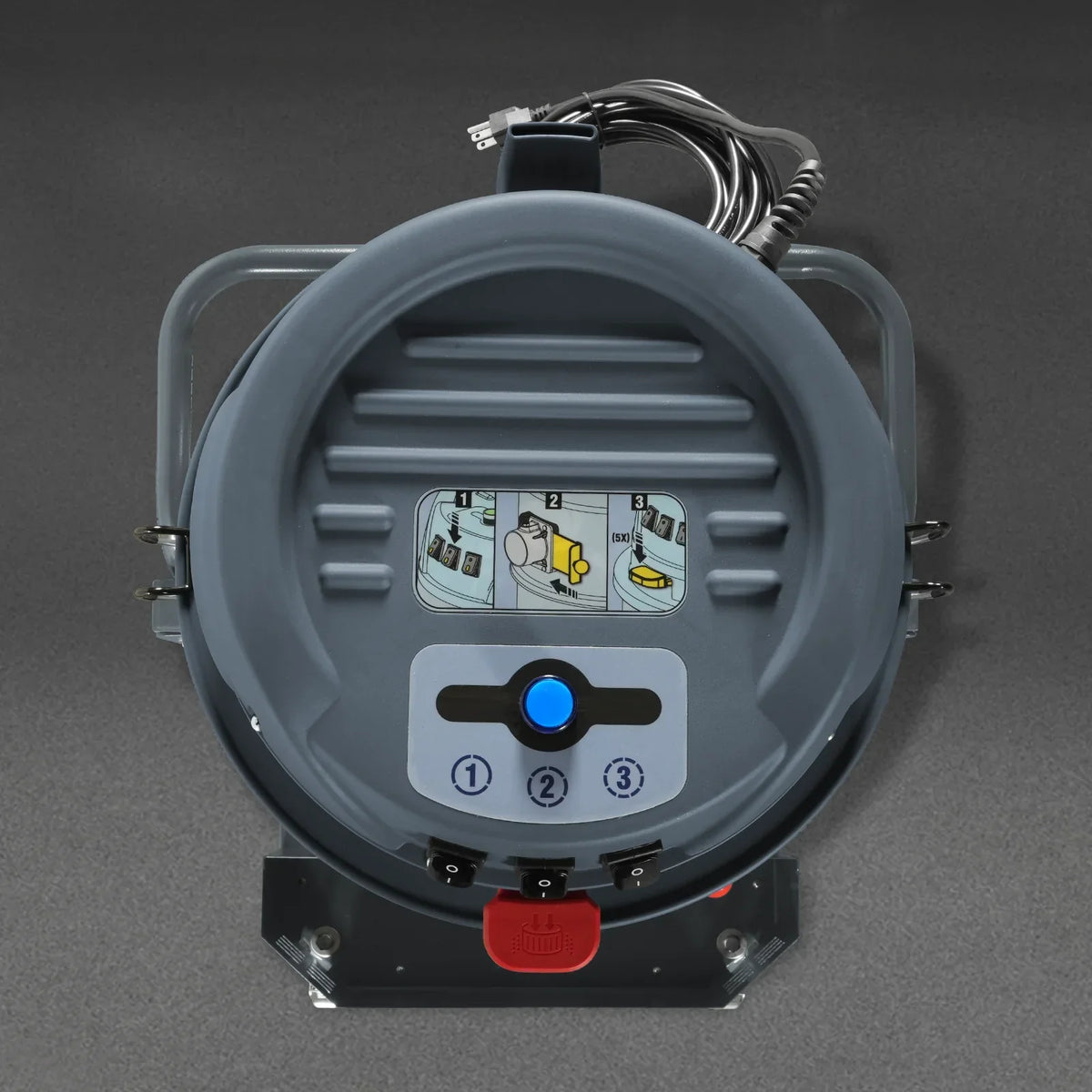 Industrial Wet/Dry Vacuum Cleaner with HEPA Filter Three Motor 3.3 HP 285 CFM 16 Gallon - 110V 1 Phase,  IVA3M