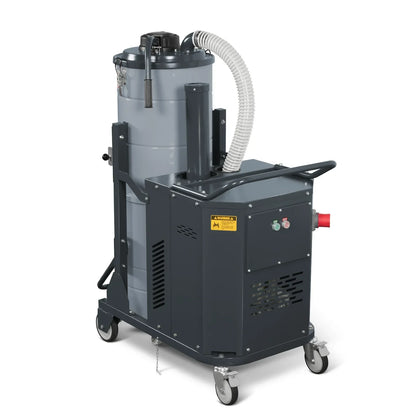 Industrial Wet/Dry Vacuum Cleaner with HEPA Filter Continuous Duty 8.6 HP 364 CFM 26.4 Gallon - 480V 3Phase,  IVB480