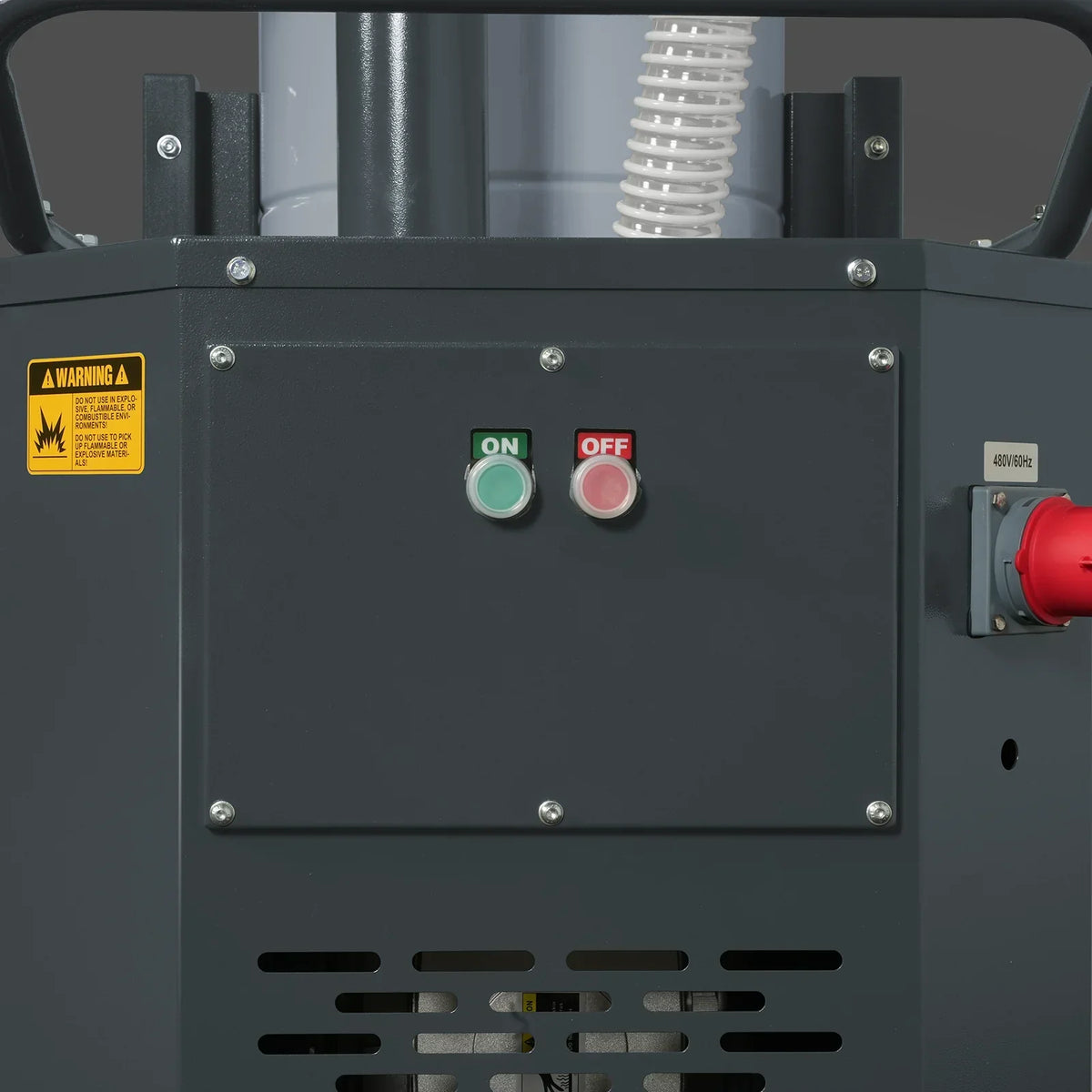Industrial Wet/Dry Vacuum Cleaner with HEPA Filter Continuous Duty 8.6 HP 364 CFM 26.4 Gallon - 480V 3Phase,  IVB480