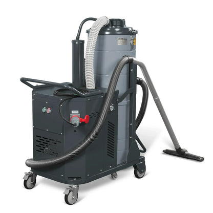 Industrial Wet/Dry Vacuum Cleaner with HEPA Filter Continuous Duty 8.6 HP 364 CFM 26.4 Gallon - 480V 3Phase,  IVB480
