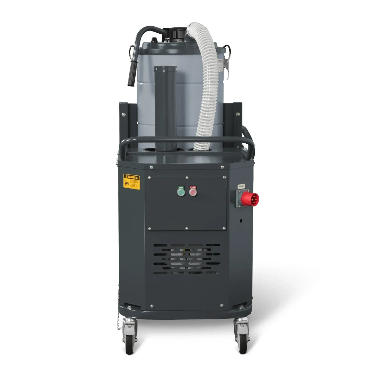 Industrial Wet/Dry Vacuum Cleaner with HEPA Filter Continuous Duty 8.6 HP 364 CFM 26.4 Gallon - 480V 3Phase,  IVB480