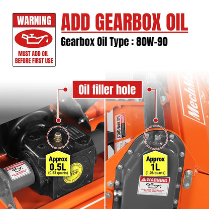 53 in Rotary Tiller,  3 Point Hitch Cat.1,  Chain Drive,  PTO Shaft Included with Shear Bolt,  18-35 HP,  LRT53