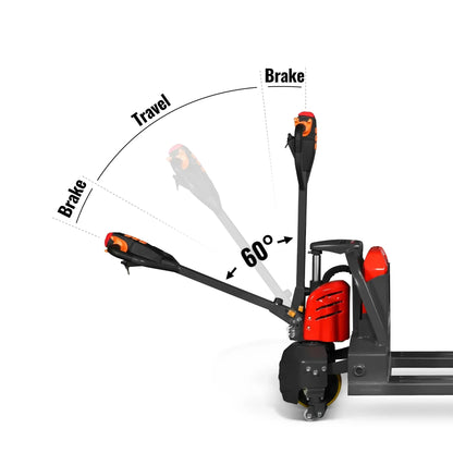 4400lbs Lithium-ion Electric Pallet Jack,  45"x27" Fork,  48V 30Ah Removable Battery,  Walkie Type Truck,  LPT44