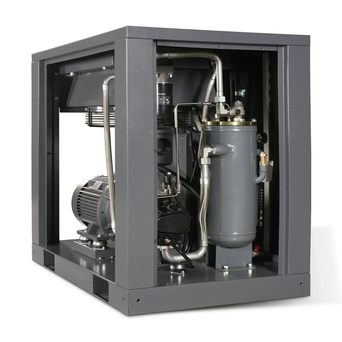 15HP Rotary Screw Air Compressor - 45 CFM,  116 PSI,  230V 3-Phase | Industrial-Grade