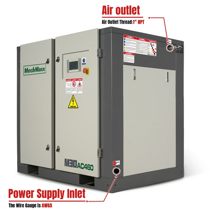 30HP Rotary Screw Air Compressor - 106 CFM,  116 PSI,  460V 3-Phase | Industrial-Grade