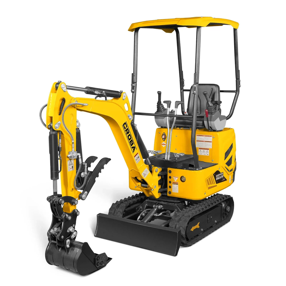 Mini Compact Excavator B&S VANGUARD 408cc 14hp Engine,  65.7" Max. Digging Depth, 1 Ton, 2370 LBS Operating Weight,  MEC10