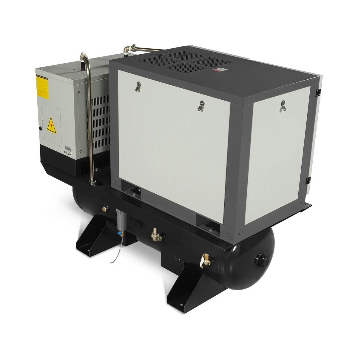 10HP Combined Rotary Screw Air Compressor with Dryer & 66-Gal ASME Tank | 32 CFM,  116 PSI,  230V 3-Phase - Industrial Grade