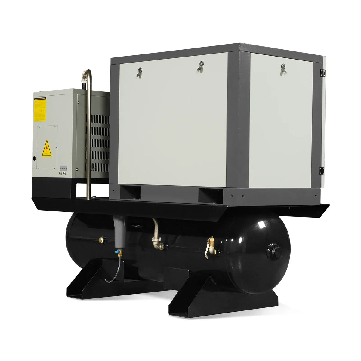 10HP Combined Rotary Screw Air Compressor with Dryer & 66-Gal ASME Tank | 32 CFM,  116 PSI,  230V 3-Phase - Industrial Grade