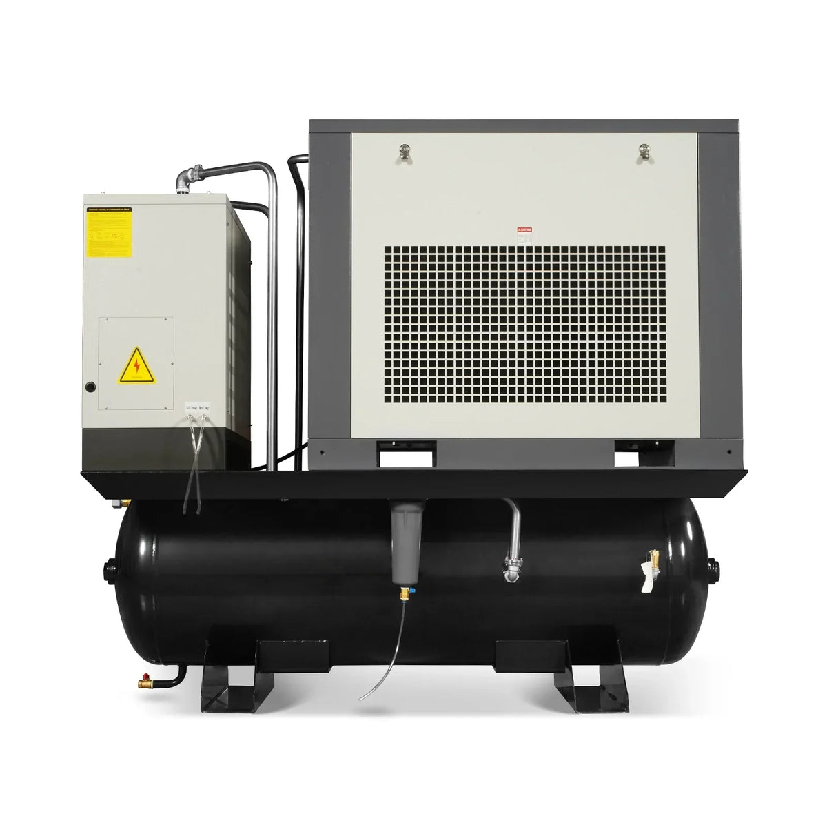 15HP Combined Rotary Screw Air Compressor with Dryer & 105-Gal ASME Tank | 45 CFM,  116 PSI,  230V 3-Phase - Industrial Grade