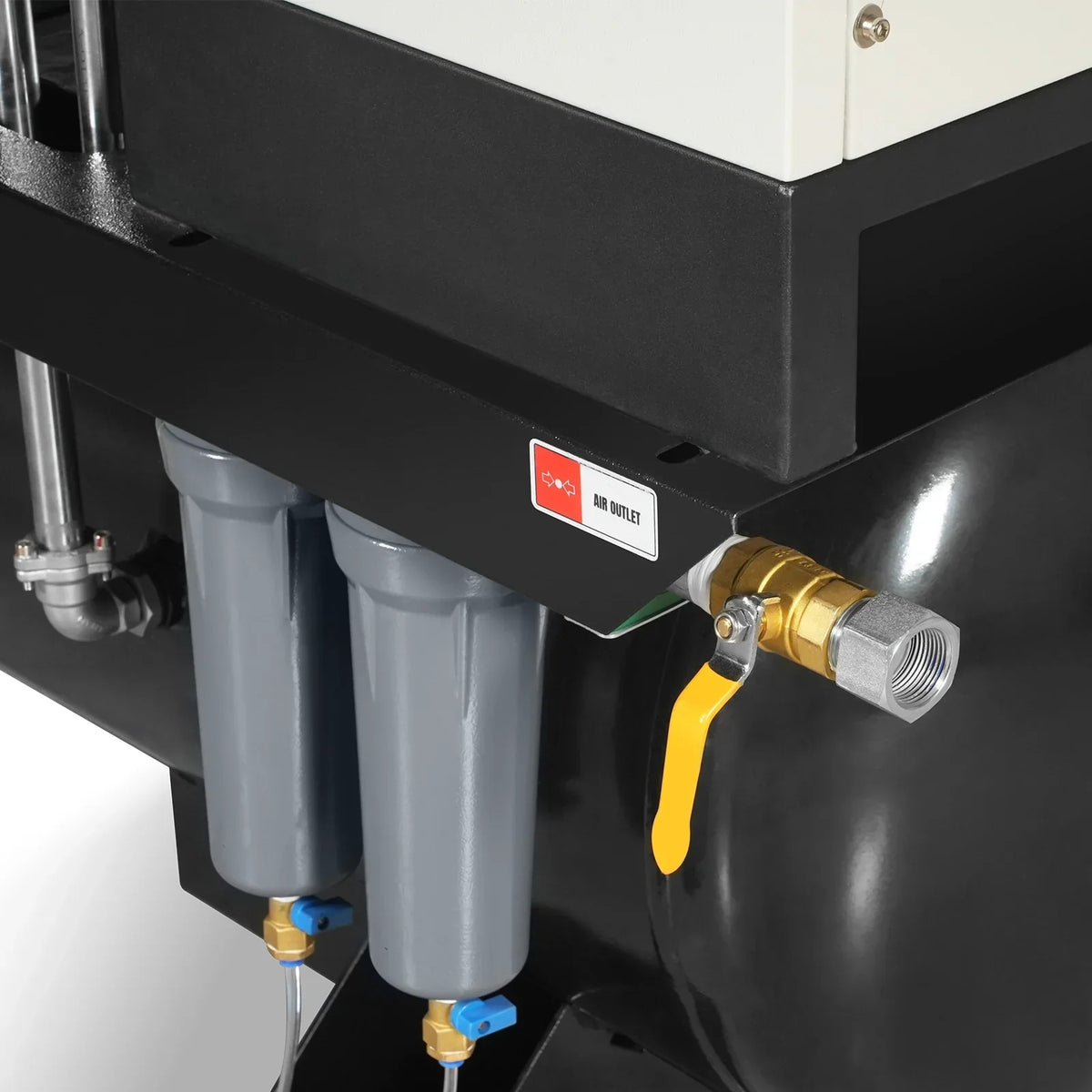20HP Combined Rotary Screw Air Compressor with Dryer & 105-Gal ASME Tank | 78 CFM,  116 PSI,  460V 3-Phase - Industrial Grade