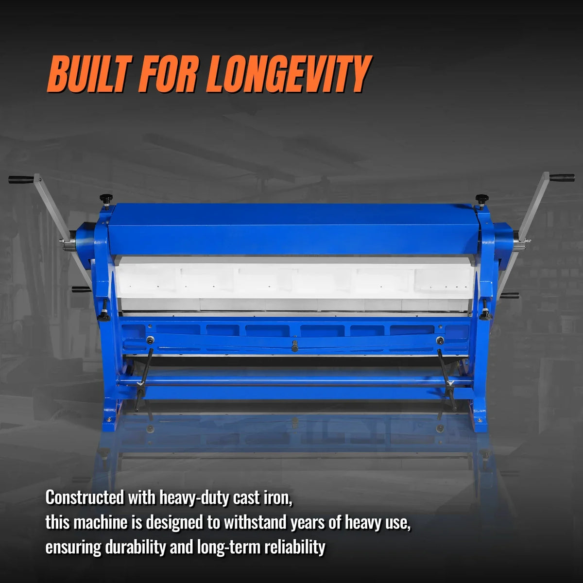 52-inch 3-in-1 Heavy Duty Pan and Box Brake – Slip Roll, Shear, Bending Machine for Sheet Metal, 16 Gauge Mild Steel, Adjustable Fingers, Heavy Duty, Metalworking, Fabrication, Rolling, Bending MMCB5216