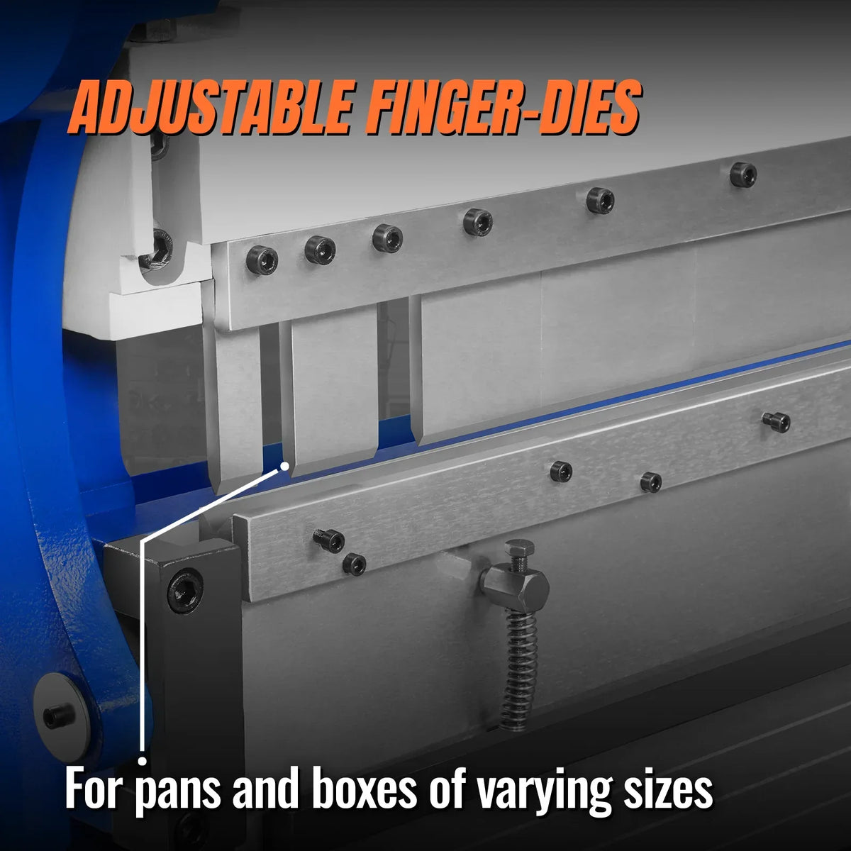 52-inch 3-in-1 Heavy Duty Pan and Box Brake – Slip Roll, Shear, Bending Machine for Sheet Metal, 16 Gauge Mild Steel, Adjustable Fingers, Heavy Duty, Metalworking, Fabrication, Rolling, Bending MMCB5216