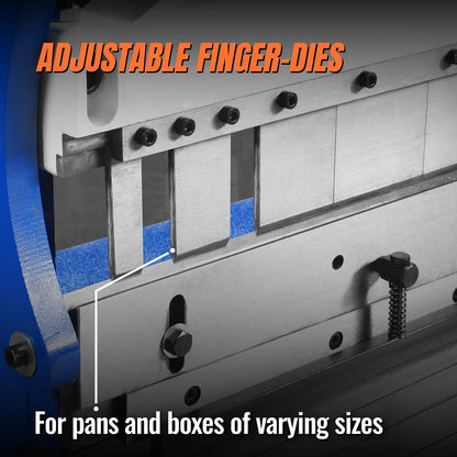 52-inch 3-in-1 Pan and Box Brake – Slip Roll, Shear, Bending Machine for Sheet Metal, 20 Gauge Mild Steel, Adjustable Fingers, Heavy Duty, Metalworking, Fabrication, Rolling, Bending MMCB5220